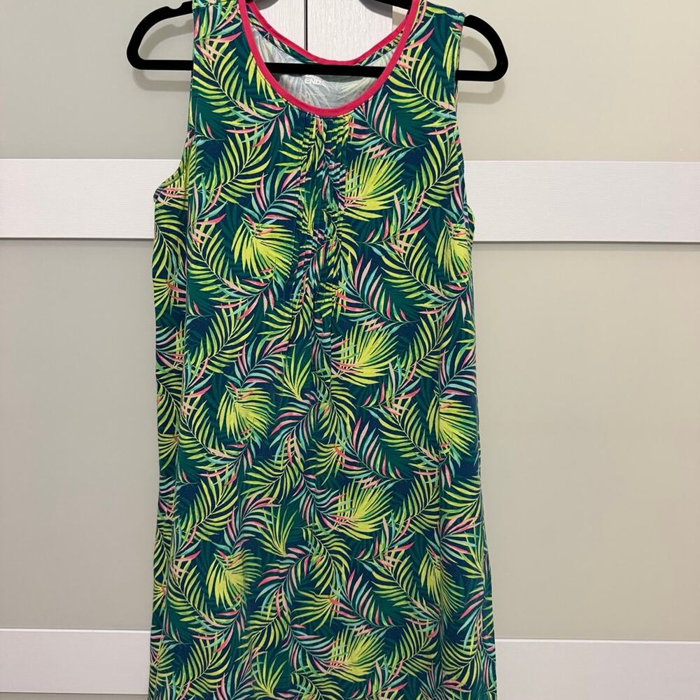Lands’ End Tropical Print Sleeveless Dress – Womens Size Medium